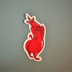 5/$10 Red Guy Cow and Chicken 90s Sticker